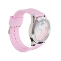Guess Crush Crystals Silver Dial Pink Rubber Strap Watch for Women - W1223L1