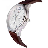  Shop Authentic Tommy Hilfiger Damon Quartz White Dial Brown Leather Strap Watch for Men - 1791418 - Luxxuri