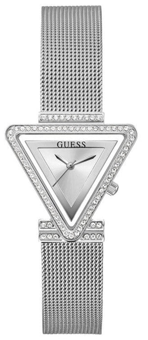 Shop Authentic Guess Fame Diamonds Silver Dial Silver Mesh Bracelet Watch for Women - GW0508L1 - Luxxuri