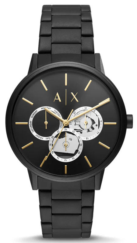  Shop Authentic Armani Exchange Cayde Chronograph Black Dial Black Steel Strap Watch for Men - AX2748 - Luxxuri