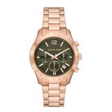  Shop Authentic Michael Kors Berkley Chronograph Green Dial Rose Gold Steel Strap Watch For Women - MK7412 - Luxxuri