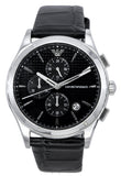  Shop Authentic Emporio Armani Paolo Chronograph Black Dial Black Leather Strap Watch For Men - AR11530 - Luxxuri