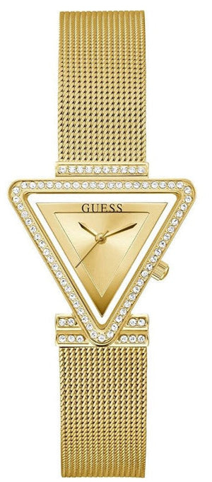  Shop Authentic Guess Fame Diamonds Gold Dial Gold Mesh Bracelet Watch for Women - GW0508L2 - Luxxuri