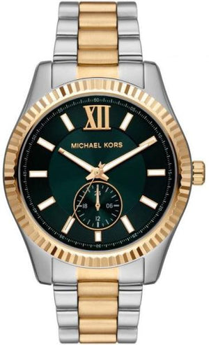  Shop Authentic Michael Kors Lexington Quartz Green Dial Two Tone Steel Strap Watch For Men - MK9063 - Luxxuri