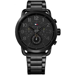  Shop Authentic Tommy Hilfiger Briggs Black Dial Black Steel Strap Watch for Men  - 1791423 - Luxxuri