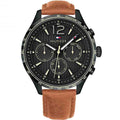 Shop Authentic Tommy Hilfiger Gavin Chronograph Quartz Black Dial Brown Leather Strap Watch for Men - 1791470 - Luxxuri