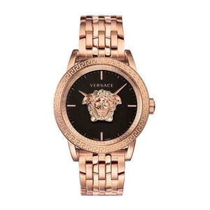  Shop Authentic Versace Palazzo Empire Black Dial Rose Gold Steel Strap Watch for Men - VERD00718 - Luxxuri
