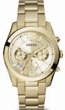  Shop Authentic Fossil Boyfriend Gold Dial Gold Steel Strap Watch for Women - ES3884 - Luxxuri