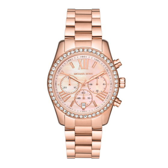  Shop Authentic Michael Kors Lexington Chronograph Rose Gold Dial Rose Gold Steel Strap Watch for Women - MK7242 - Luxxuri