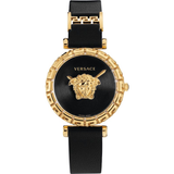  Shop Authentic Versace Palazzo Empire Greca Black Dial Black Leather Strap Watch for Women - VEDV00119 - Luxxuri