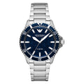  Shop Authentic Emporio Armani Meccanico Automatic Blue Dial Silver Steel Strap Watch For Men - AR60059 - Luxxuri