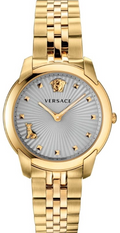  Shop Authentic Versace Audrey Quartz Grey Dial Gold Steel Strap Watch for Women - VELR00719 - Luxxuri
