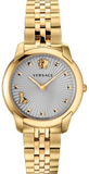  Shop Authentic Versace Audrey Quartz Grey Dial Gold Steel Strap Watch for Women - VELR00719 - Luxxuri