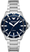  Shop Authentic Emporio Armani Meccanico Automatic Blue Dial Silver Steel Strap Watch For Men - AR60059 - Luxxuri