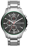  Shop Authentic Armani Exchange Hampton Chronograph Black Dial Silver Steel Strap Watch For Men - AX2163 - Luxxuri