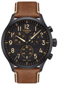  Shop Authentic Tissot Chrono XL Quartz Black Dial Brown Leather Strap Watch For Men - T116.617.36.052.03 - Luxxuri