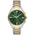  Shop Authentic Emporio Armani Claudio Chronograph Green Dial Two Tone Steel Strap Watch For Women - AR11511 - Luxxuri
