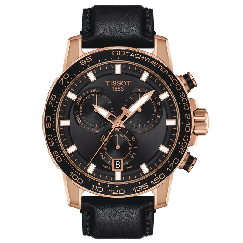  Shop Authentic Tissot Supersport Chrono Black Dial Black Leather Strap Watch for Men - T125.617.36.051.00 - Luxxuri