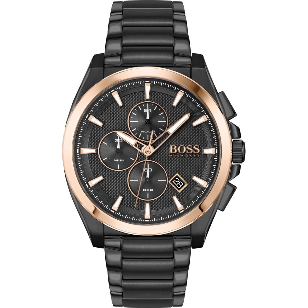  Shop Authentic Hugo Boss Grandmaster Black Dial Black Steel Strap Watch for Men  - 1513885 - Luxxuri