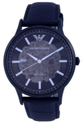  Shop Authentic Emporio Armani Meccanico Automatic Black Dial Black Leather Strap Watch For Men - AR60042 - Luxxuri