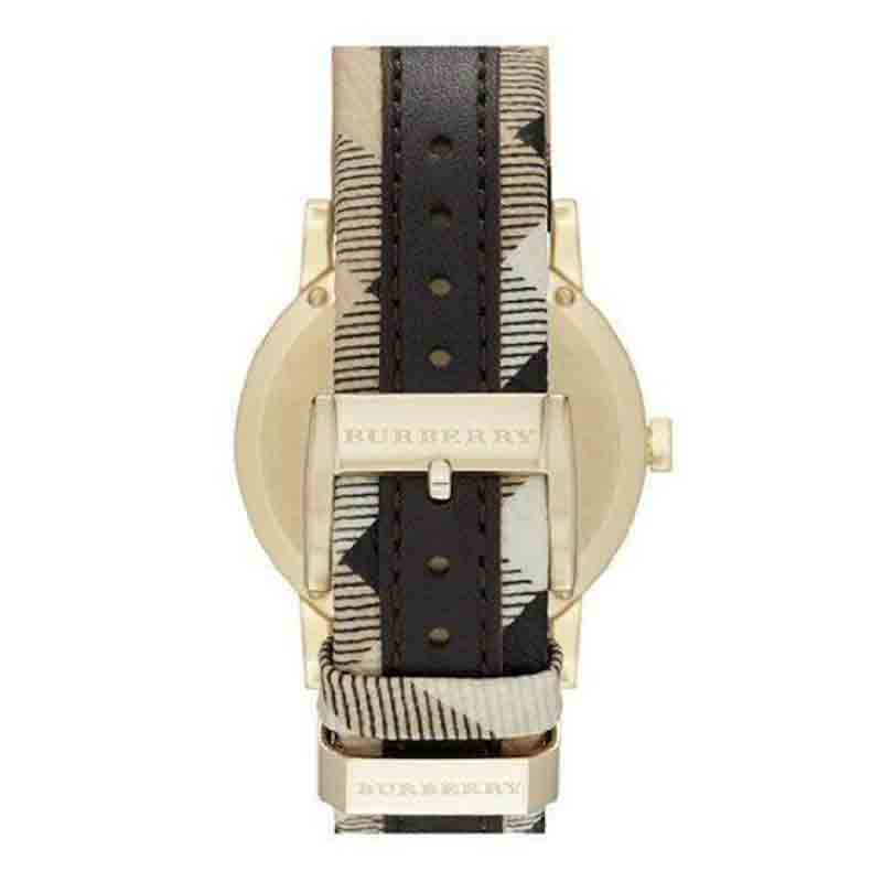  Shop Authentic Burberry The City Gold Dial Black Leather Strap Watch for Men - BU9032 - Luxxuri