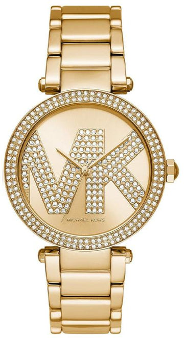  Shop Authentic Michael Kors Parker Pave Gold Dial Gold Steel Strap Watch for Women - MK6659 - Luxxuri