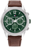  Shop Authentic Tommy Hilfiger Lars Chronograph Green Dial Brown Leather Strap Watch For Men - 1792064 - Luxxuri