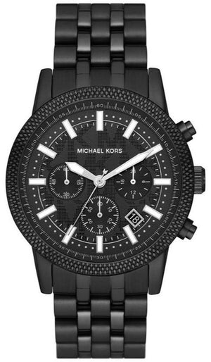  Shop Authentic Michael Kors Hutton Chronograph Black Dial Black Steel Strap Watch For Men - MK9089 - Luxxuri