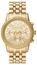  Shop Authentic Michael Kors Hutton Chronograph Gold Dial Gold Steel Strap Watch For Men - MK8953 - Luxxuri