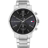  Shop Authentic Tommy Hilfiger Daniel Black Dial Silver Steel Strap Watch for Men - 1710413 - Luxxuri