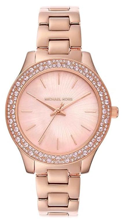  Shop Authentic Michael Kors Lilane Quartz Rose Gold Dial Rose Gold Steel Strap Watch For Women - MK1068 - Luxxuri