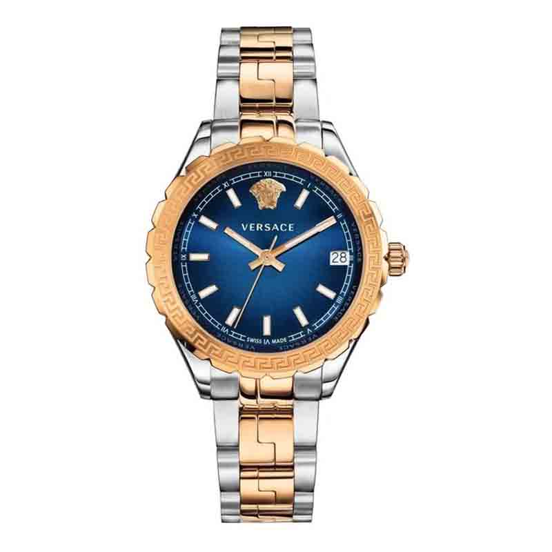  Shop Authentic Versace Hellenyium Blue Dial Two Tone Steel Strap Watch for Women - V12060017 - Luxxuri