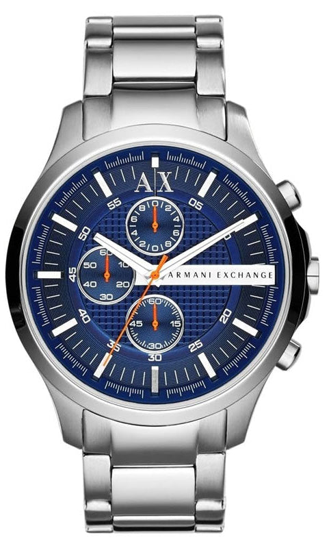  Shop Authentic Armani Exchange Hampton Chronograph Blue Dial Silver Steel Strap Watch For Men - AX2155 - Luxxuri