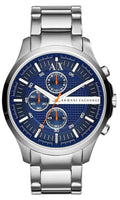  Shop Authentic Armani Exchange Hampton Chronograph Blue Dial Silver Steel Strap Watch For Men - AX2155 - Luxxuri