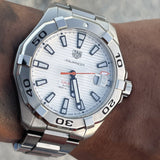  Shop Authentic Tag Heuer Aquaracer White Dial Watch for Men - WAY2013.BA0927 - Luxxuri