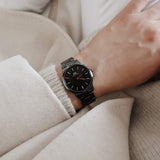  Shop Authentic Daniel Wellington Iconic Link Ceramic Black Dial Black Steel Strap Watch For Women - DW00100414 - Luxxuri