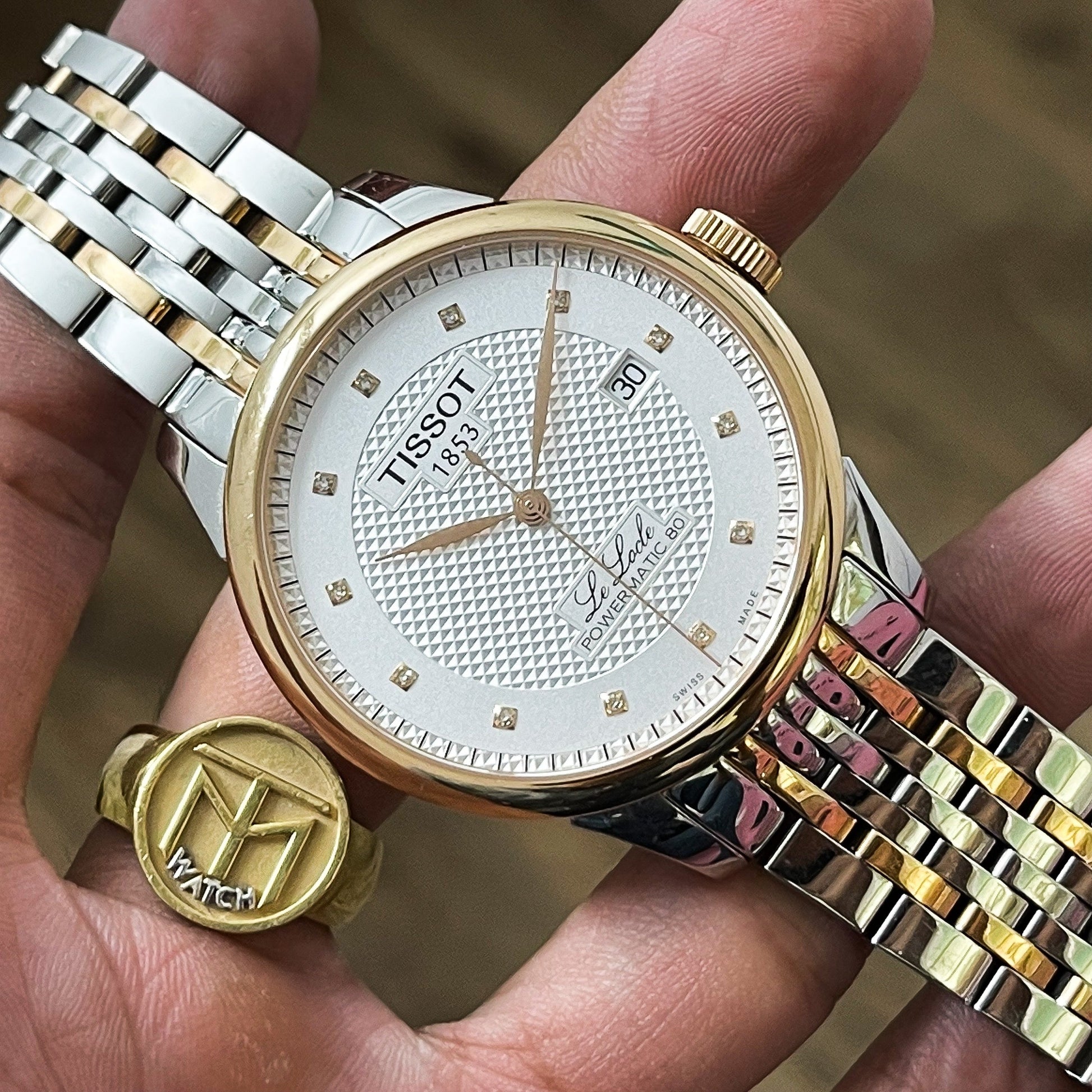  Shop Authentic Tissot Le Locle Powermatic 80 Diamonds Silver Dial Two Tone Steel Strap Watch For Men - T006.407.22.036.01 - Luxxuri