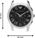  Shop Authentic Emporio Armani Valente Chronograph Quartz Black Dial Silver Steel Strap Watch For Men - AR11083 - Luxxuri