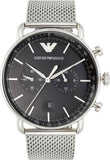  Shop Authentic Emporio Armani Chronograph Black Dial Silver Mesh Bracelet Watch For Men - AR11104 - Luxxuri