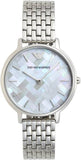  Shop Authentic Emporio Armani Mother of Pearl Dial Silver Steel Strap Watch For Women - AR11112 - Luxxuri