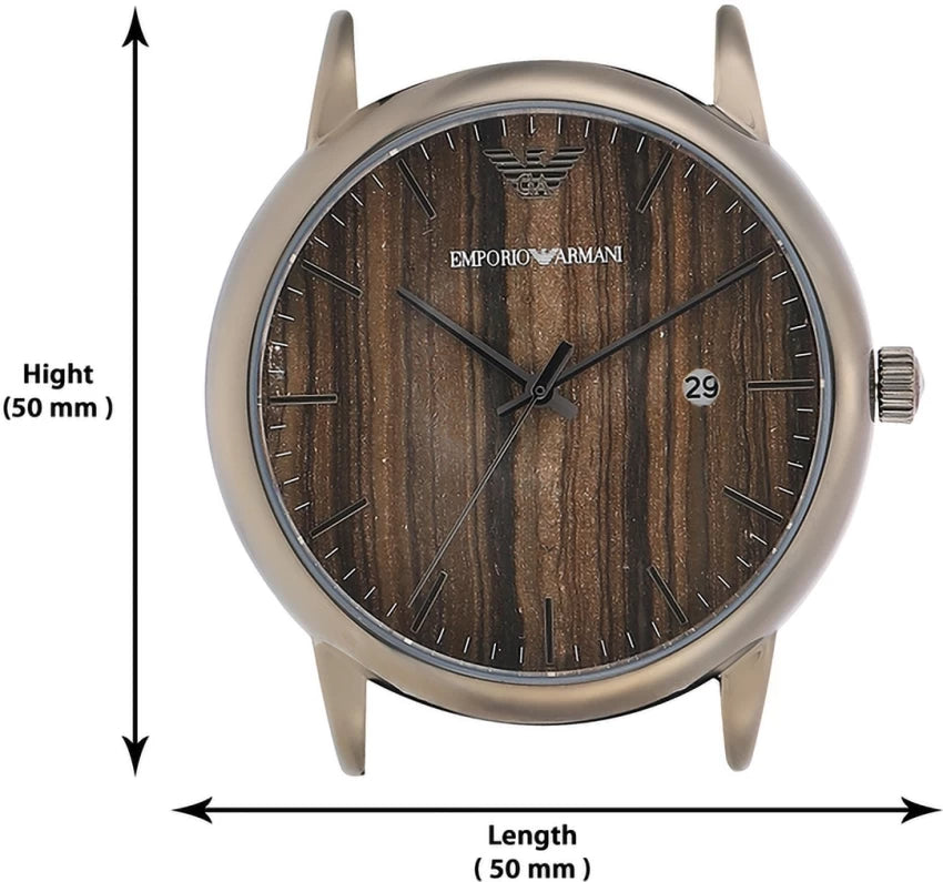  Shop Authentic Emporio Armani Luigi Analog Brown Dial Black Leather Strap Watch For Men - AR11156 - Luxxuri