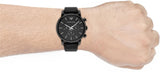  Shop Authentic Emporio Armani Dress Chronograph Black Dial Black Leather Strap Watch For Men - AR1918 - Luxxuri
