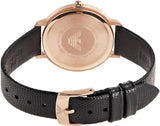  Shop Authentic Emporio Armani Kappa Mother of Pearl Dial Black Leather Strap Watch For Women - AR80011 - Luxxuri