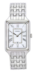 Fossil Raquel Three Hand Date Mother of Pearl Dial Silver Steel Strap Watch for Women - ES5306