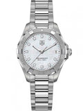  Shop Authentic Tag Heuer Aquaracer Diamonds Mother of Pearl Dial Silver Steel Strap Watch for Women - WBD1414.BA0741 - Luxxuri