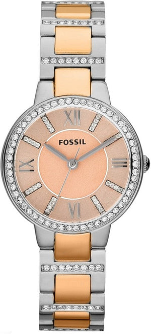  Shop Authentic Fossil Virginia Rose Gold Dial Two Tone Steel Strap Watch for Women - ES3405 - Luxxuri