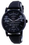  Shop Authentic Emporio Armani Meccanico Quartz Black Dial Black Leather Strap Watch For Men - AR60032 - Luxxuri