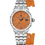  Shop Authentic Maurice Lacroix Aikon Automatic Date Orange Dial Silver Steel Strap Watch For Men - AI6008-SS00F-530-E - Luxxuri