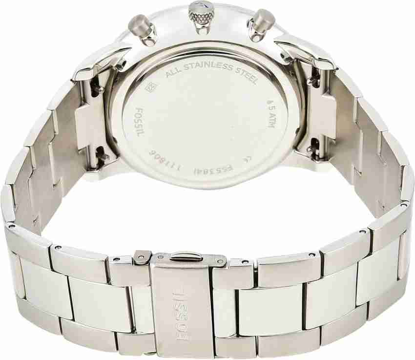  Shop Authentic Fossil Neutra Chronograph Black Dial Silver Steel Strap Watch for Men - FS5384 - Luxxuri
