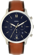  Shop Authentic Fossil Neutra Chronograph Blue Dial Brown Leather Strap Watch for Men - FS5453 - Luxxuri